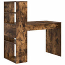 vidaXL Asztal polcokkal Füstölt tölgy 113 x 54 x 120 cm Faanyag