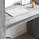 vidaXL Asztal polcokkal Szürke Sonoma 113 x 54 x 120 cm Faanyag