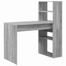 vidaXL Asztal polcokkal Szürke Sonoma 113 x 54 x 120 cm Faanyag
