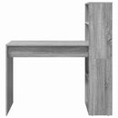 vidaXL Asztal polcokkal Szürke Sonoma 113 x 54 x 120 cm Faanyag