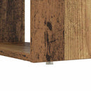 vidaXL Asztal polcokkal tárolóval Öreg fa 113 x 54 x 120 cm Faanyag