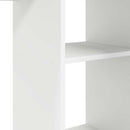 vidaXL Asztal polcokkal tárolóval Fehér 142 x 102 x 73 cm Faanyag