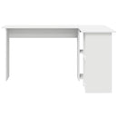 vidaXL Asztal polcokkal tárolóval Fehér 142 x 102 x 73 cm Faanyag