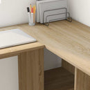 vidaXL Asztal polcokkal Sonoma tölgy 142 x 102 x 73 cm Faanyag