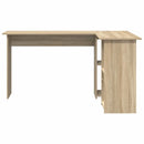 vidaXL Asztal polcokkal Sonoma tölgy 142 x 102 x 73 cm Faanyag
