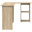 vidaXL Asztal polcokkal Sonoma tölgy 142 x 102 x 73 cm Faanyag