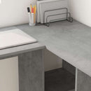 vidaXL Asztal polcokkal Beton Szürke 142 x 102 x 73 cm Faanyag