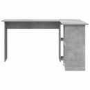 vidaXL Asztal polcokkal Beton Szürke 142 x 102 x 73 cm Faanyag