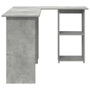 vidaXL Asztal polcokkal Beton Szürke 142 x 102 x 73 cm Faanyag