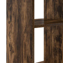 vidaXL Asztal polcokkal Füstölt tölgy 142 x 102 x 73 cm Faanyag