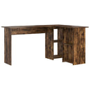 vidaXL Asztal polcokkal Füstölt tölgy 142 x 102 x 73 cm Faanyag