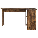 vidaXL Asztal polcokkal Füstölt tölgy 142 x 102 x 73 cm Faanyag