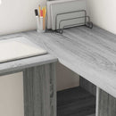 vidaXL Asztal polcokkal Szürke Sonoma 142 x 102 x 73 cm Faanyag