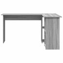 vidaXL Asztal polcokkal Szürke Sonoma 142 x 102 x 73 cm Faanyag