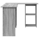 vidaXL Asztal polcokkal Szürke Sonoma 142 x 102 x 73 cm Faanyag