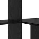vidaXL Asztal polcokkal Fekete tölgy 131,5 x 50 x 106,5 cm Faanyag