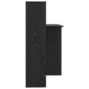 vidaXL Asztal polcokkal Fekete tölgy 131,5 x 50 x 106,5 cm Faanyag