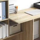 vidaXL Asztal polcokkal Sonoma tölgy 131,5 x 50 x 106,5 cm Faanyag
