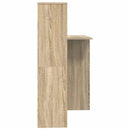 vidaXL Asztal polcokkal Sonoma tölgy 131,5 x 50 x 106,5 cm Faanyag