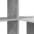 vidaXL Asztal polcokkal Beton Szürke 131,5 x 50 x 106,5 cm Faanyag