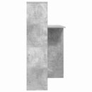 vidaXL Asztal polcokkal Beton Szürke 131,5 x 50 x 106,5 cm Faanyag