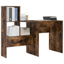 vidaXL Asztal polcokkal Füstölt tölgy 131,5 x 50 x 106,5 cm Faanyag