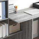 vidaXL Asztal polcokkal Szürke Sonoma 131,5 x 50 x 106,5 cm Faanyag