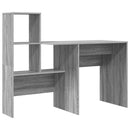 vidaXL Asztal polcokkal Szürke Sonoma 131,5 x 50 x 106,5 cm Faanyag