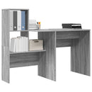 vidaXL Asztal polcokkal Szürke Sonoma 131,5 x 50 x 106,5 cm Faanyag