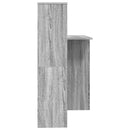 vidaXL Asztal polcokkal Szürke Sonoma 131,5 x 50 x 106,5 cm Faanyag
