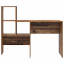 vidaXL Asztal polcokkal Öreg fa 131,5 x 50 x 106,5 cm Faanyag