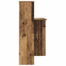 vidaXL Asztal polcokkal Öreg fa 131,5 x 50 x 106,5 cm Faanyag