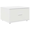 vidaXL Fiókos szekrény kerékkel Fehér 55 x 45 x 31 cm