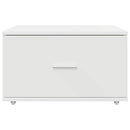 vidaXL Fiókos szekrény kerékkel Fehér 55 x 45 x 33.5 cm Faanyag