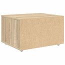 vidaXL Fiókos szekrény kerékkel Barna 55 x 45 x 33.5 cm Faanyag