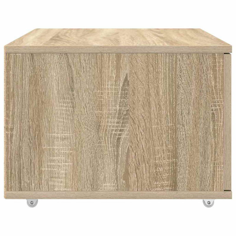 vidaXL Fiókos szekrény kerékkel Barna 55 x 45 x 33.5 cm Faanyag