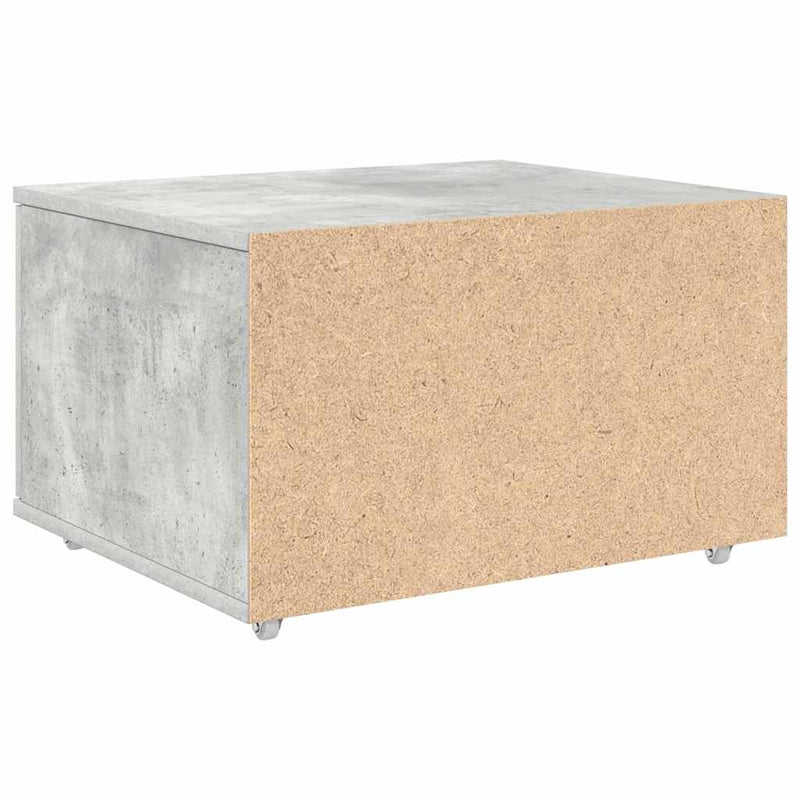 vidaXL Fiókos szekrény kerékkel Szürke 55 x 45 x 33.5 cm Faanyag