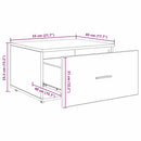vidaXL Fiókos szekrény kerékkel Beton Szürke 55 x 45 x 31 cm