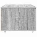 vidaXL Fiókos szekrény kerékkel Szürke 55 x 45 x 33.5 cm Faanyag