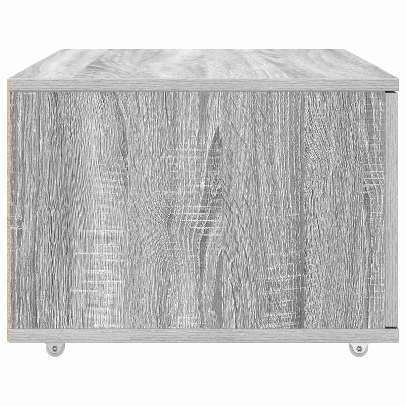 vidaXL Fiókos szekrény kerékkel Szürke 55 x 45 x 33.5 cm Faanyag