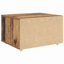vidaXL Fiókos szekrény kerékkel Öreg fa 55 x 45 x 31 cm