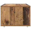 vidaXL Fiókos szekrény kerékkel Öreg fa 55 x 45 x 31 cm