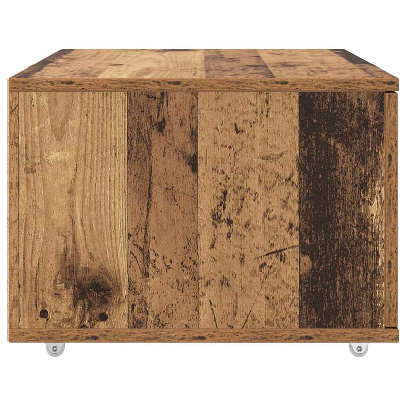 vidaXL Fiókos szekrény kerékkel Barna 55 x 45 x 33.5 cm Faanyag