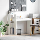 vidaXL Asztal polcokkal tárolóval Fehér 100 x 40 x 90 cm Faanyag