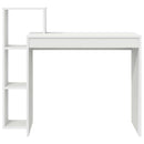 vidaXL Asztal polcokkal tárolóval Fehér 100 x 40 x 90 cm Faanyag