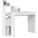 vidaXL Asztal polcokkal tárolóval Fehér 100 x 40 x 90 cm Faanyag