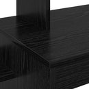 vidaXL Asztal polcokkal Fekete tölgy 100 x 40 x 90 cm Faanyag