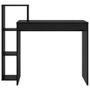 vidaXL Asztal polcokkal Fekete tölgy 100 x 40 x 90 cm Faanyag