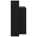 vidaXL Asztal polcokkal Fekete tölgy 100 x 40 x 90 cm Faanyag