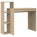 vidaXL Asztal polcokkal Sonoma tölgy 100 x 40 x 90 cm Faanyag